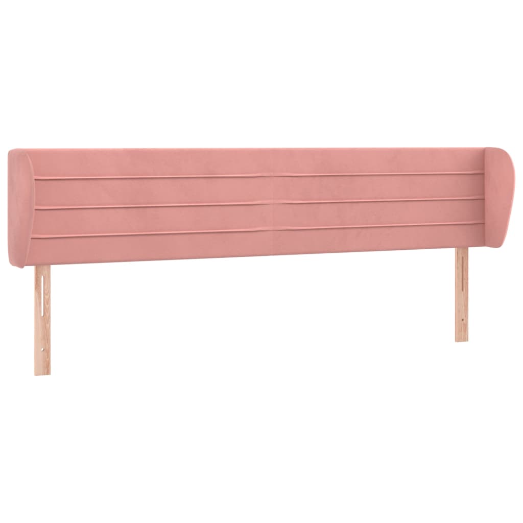 Testiera ad Orecchio Rosa 163x23x78/88 cm in Velluto | homemem39