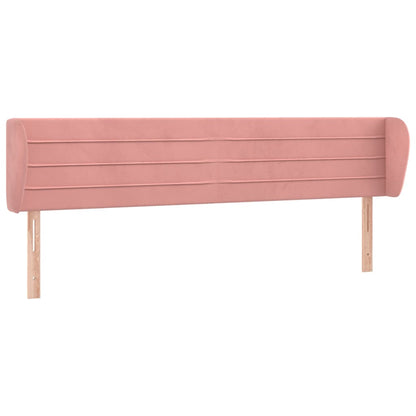 Testiera ad Orecchio Rosa 163x23x78/88 cm in Velluto | homemem39