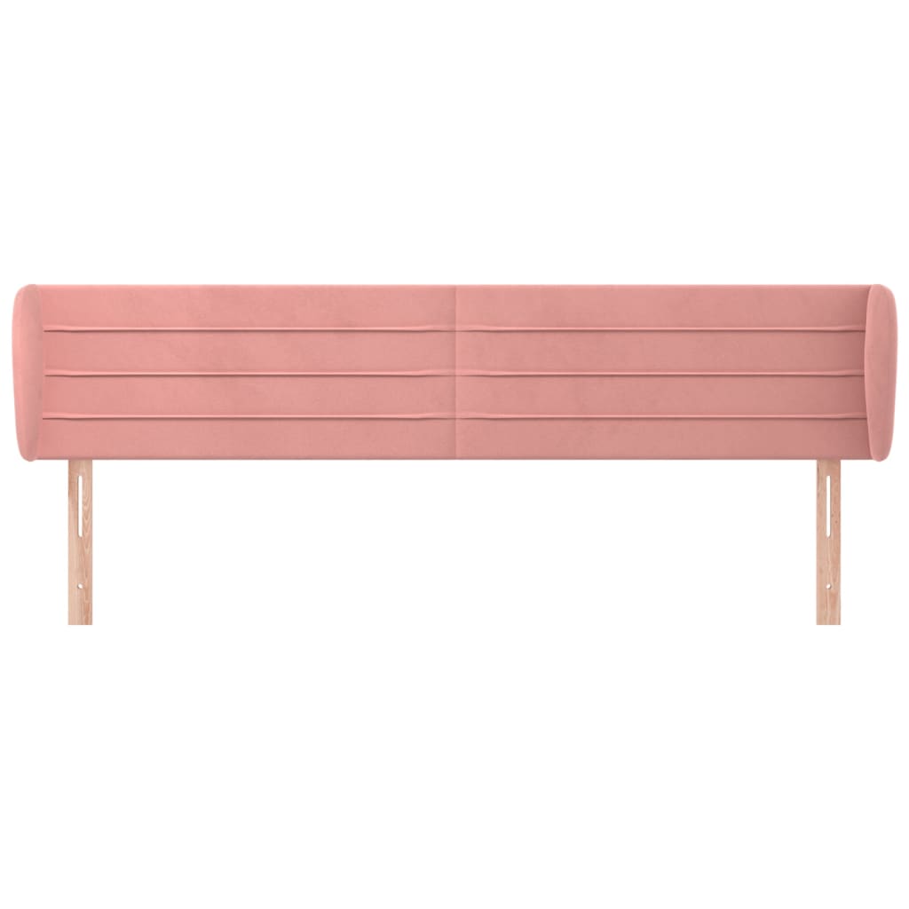 Testiera ad Orecchio Rosa 163x23x78/88 cm in Velluto | homemem39