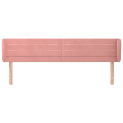 Testiera ad Orecchio Rosa 163x23x78/88 cm in Velluto | homemem39