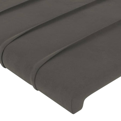 Testiera ad Orecchio Grigio Scuro 183x23x78/88 cm in Velluto | homemem39