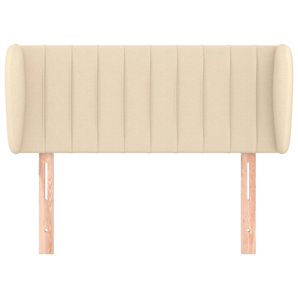 Testiera ad Orecchio Crema 103x23x78/88 cm in Tessuto - homemem39