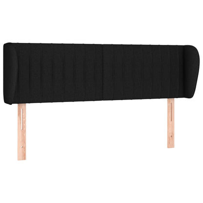 Testiera ad Orecchio Nera 147x23x78/88 cm in Tessuto | homemem39