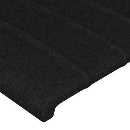 Testiera ad Orecchio Nera 147x23x78/88 cm in Tessuto | homemem39