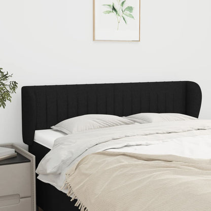 Testiera ad Orecchio Nera 147x23x78/88 cm in Tessuto | homemem39