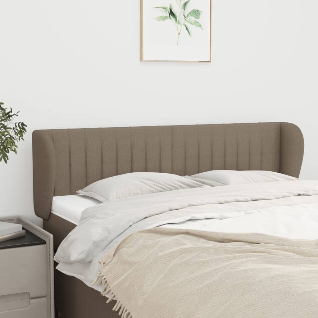 Testiera ad Orecchio Tortora 147x23x78/88 cm in Tessuto | homemem39