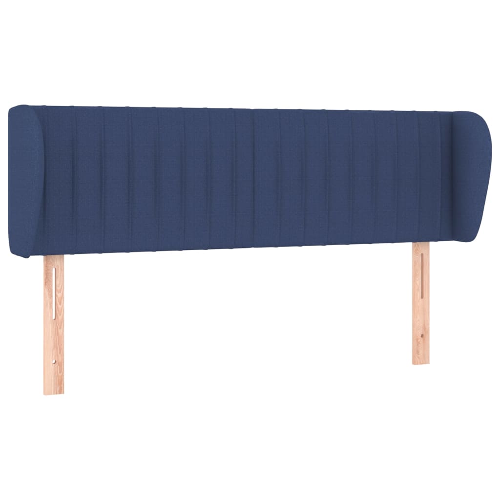 Testiera ad Orecchio Blu 147x23x78/88cm in Tessuto | homemem39