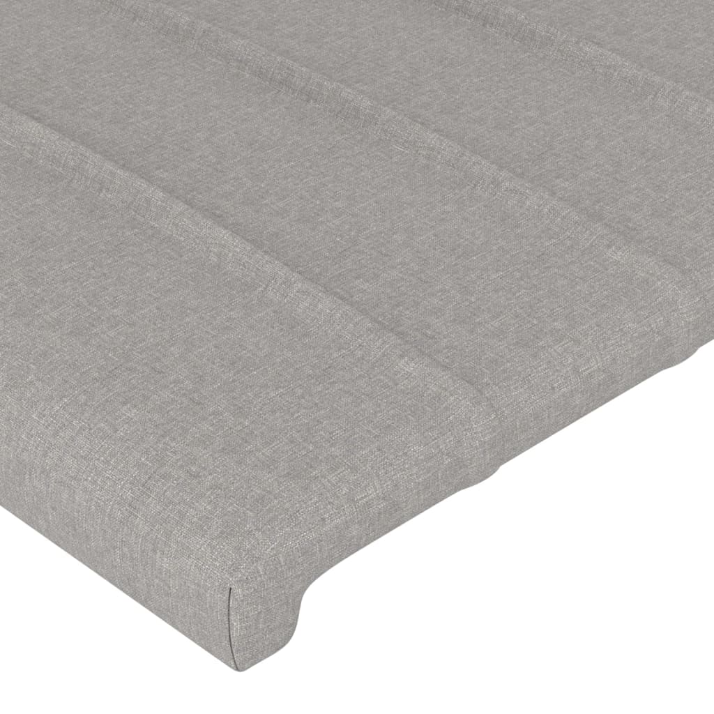Testiera ad Orecchio Grigio Chiaro 163x23x78/88 cm in Tessuto | homemem39