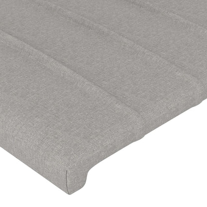 Testiera ad Orecchio Grigio Chiaro 163x23x78/88 cm in Tessuto | homemem39