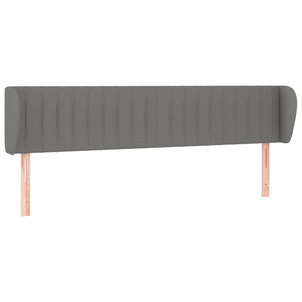 Testiera ad Orecchio Grigio Scuro 163x23x78/88 cm in Tessuto | homemem39