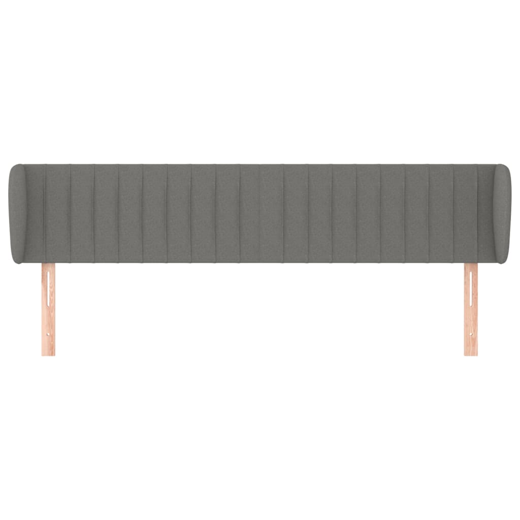 Testiera ad Orecchio Grigio Scuro 163x23x78/88 cm in Tessuto | homemem39