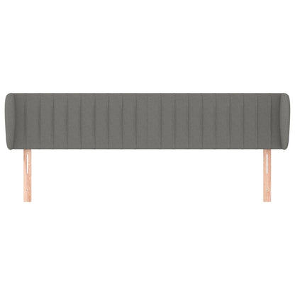 Testiera ad Orecchio Grigio Scuro 163x23x78/88 cm in Tessuto | homemem39