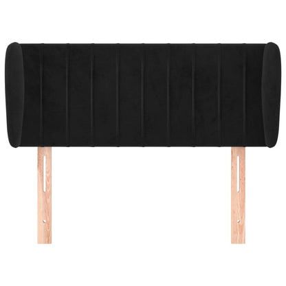 Testiera ad Orecchio Nera 83 x 23 x 78/88 cm in Velluto - homemem39