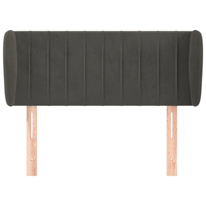 Testiera ad Orecchio Grigio Scuro 93x23x78/88 cm in Velluto - homemem39