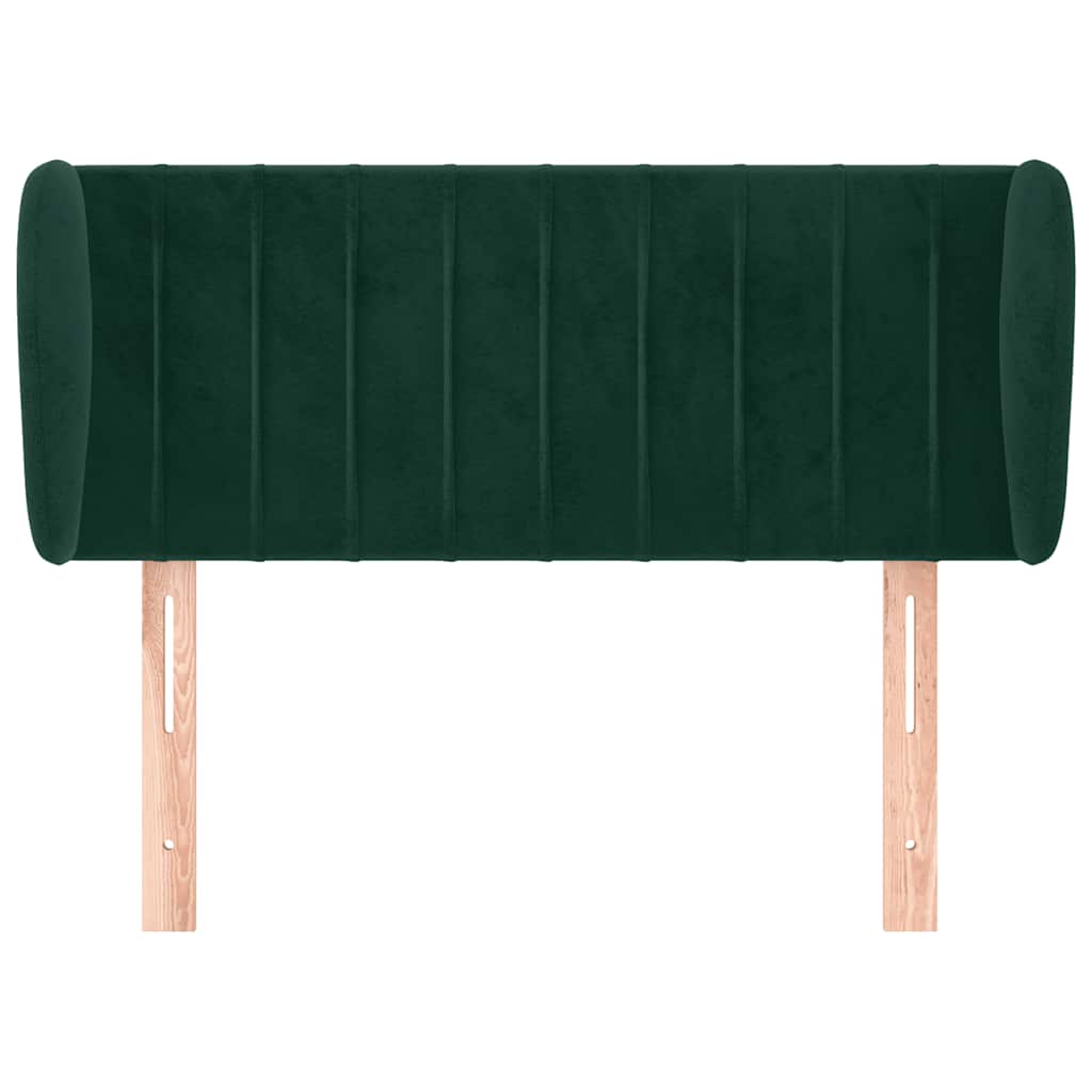 Testiera ad Orecchio Verde Scuro 103x23x78/88 cm in Velluto | homemem39