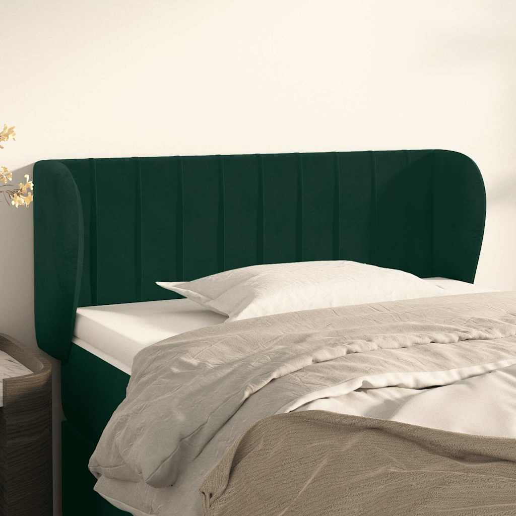 Testiera ad Orecchio Verde Scuro 103x23x78/88 cm in Velluto | homemem39