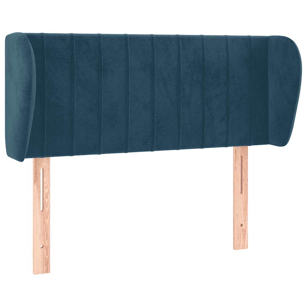 Testiera ad Orecchio Blu Scuro 103x23x78/88 cm in Velluto | homemem39