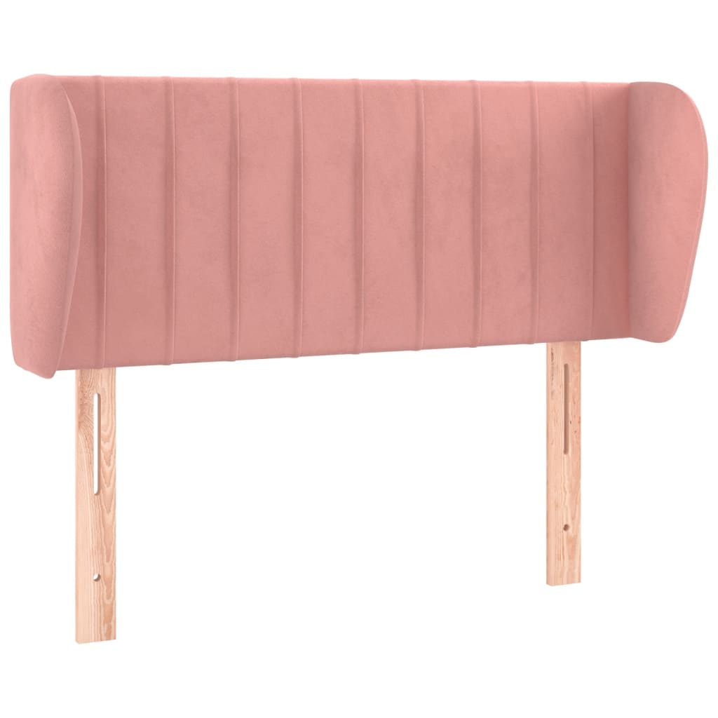 Testiera ad Orecchio Rosa 103x23x78/88 cm in Velluto | homemem39