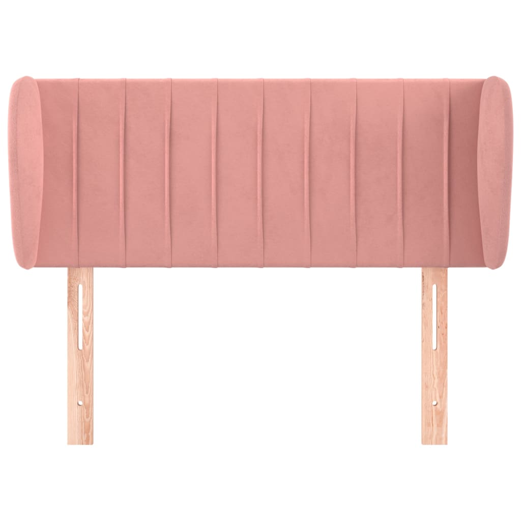 Testiera ad Orecchio Rosa 103x23x78/88 cm in Velluto | homemem39