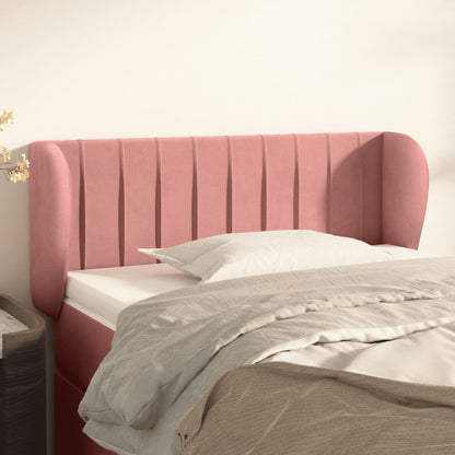 Testiera ad Orecchio Rosa 103x23x78/88 cm in Velluto | homemem39