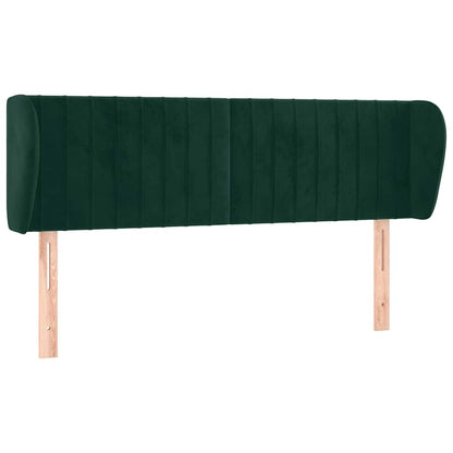Testiera ad Orecchio Verde Scuro 147x23x78/88 cm in Velluto