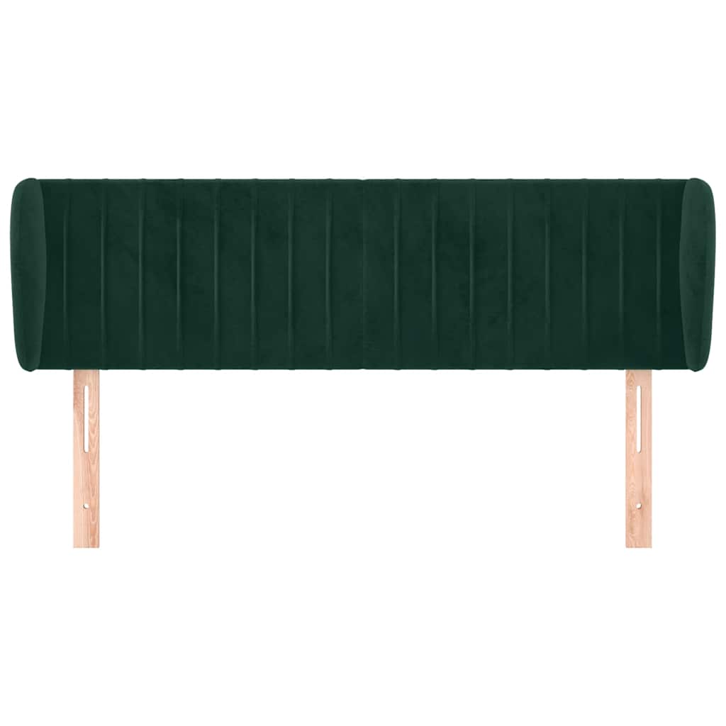 Testiera ad Orecchio Verde Scuro 147x23x78/88 cm in Velluto