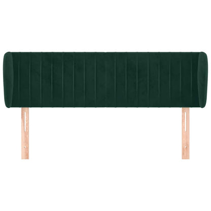 Testiera ad Orecchio Verde Scuro 147x23x78/88 cm in Velluto