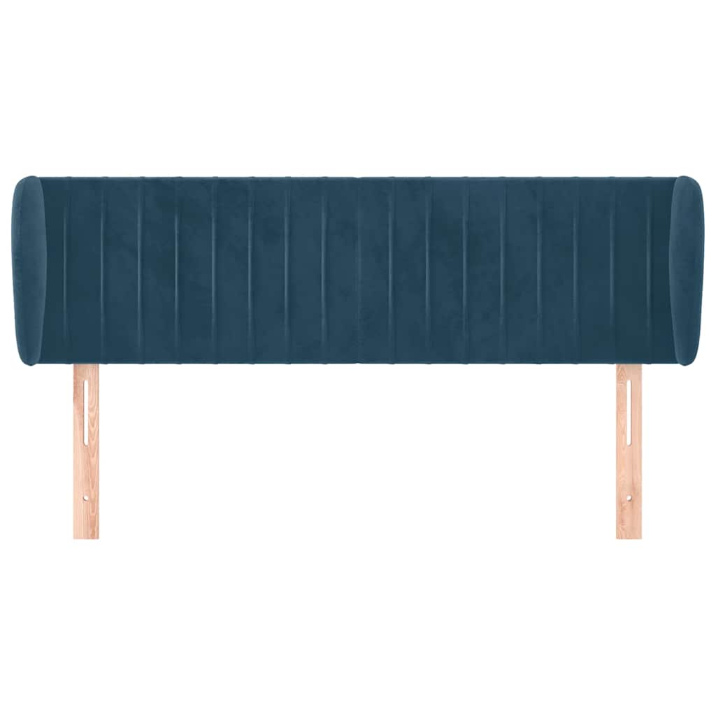 Testiera ad Orecchio Blu Scuro 147x23x78/88 cm in Velluto | homemem39