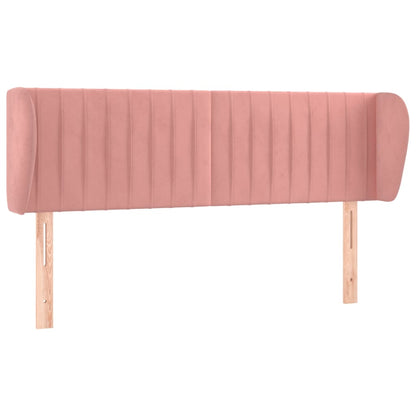 Testiera ad Orecchio Rosa 147x23x78/88 cm in Velluto
