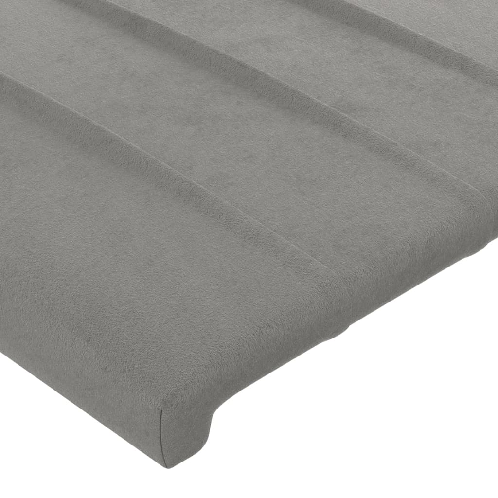 Testiera ad Orecchio Grigio Chiaro 163x23x78/88 cm in Velluto | homemem39