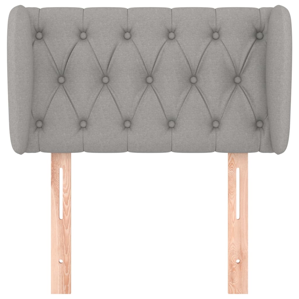 Testiera ad Orecchio Grigio Chiaro 83x23x78/88 cm in Tessuto - homemem39