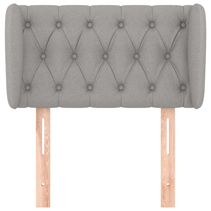 Testiera ad Orecchio Grigio Chiaro 83x23x78/88 cm in Tessuto - homemem39