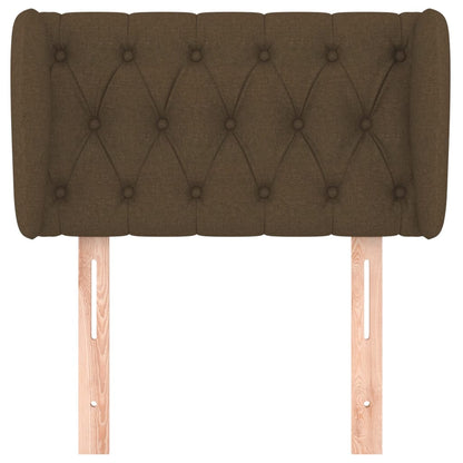 Testiera ad Orecchio Marrone Scuro 83x23x78/88 cm in Tessuto - homemem39