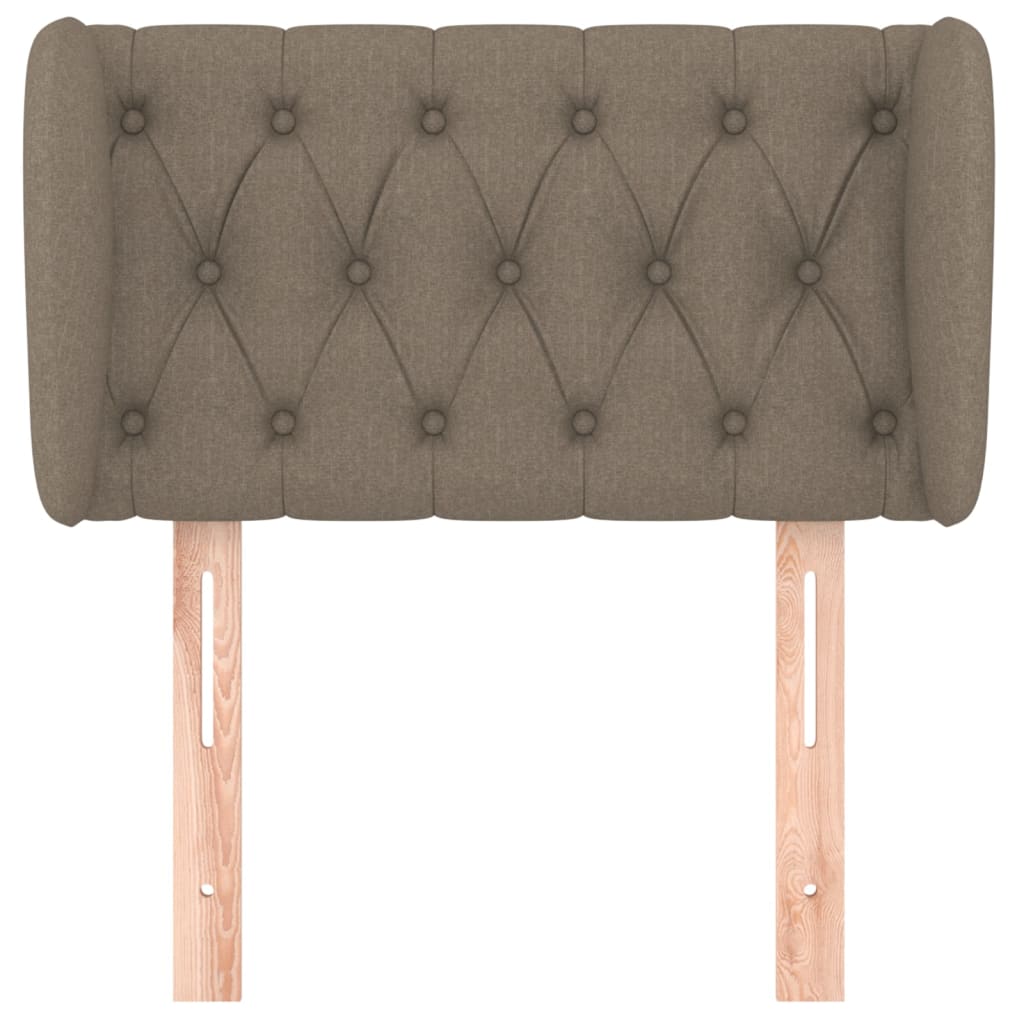 Testiera ad Orecchio Tortora 83 x 23 x 78/88 cm in Tessuto - homemem39