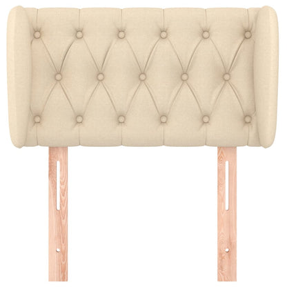 Testiera ad Orecchio Crema 83 x 23 x 78/88 cm in Tessuto - homemem39