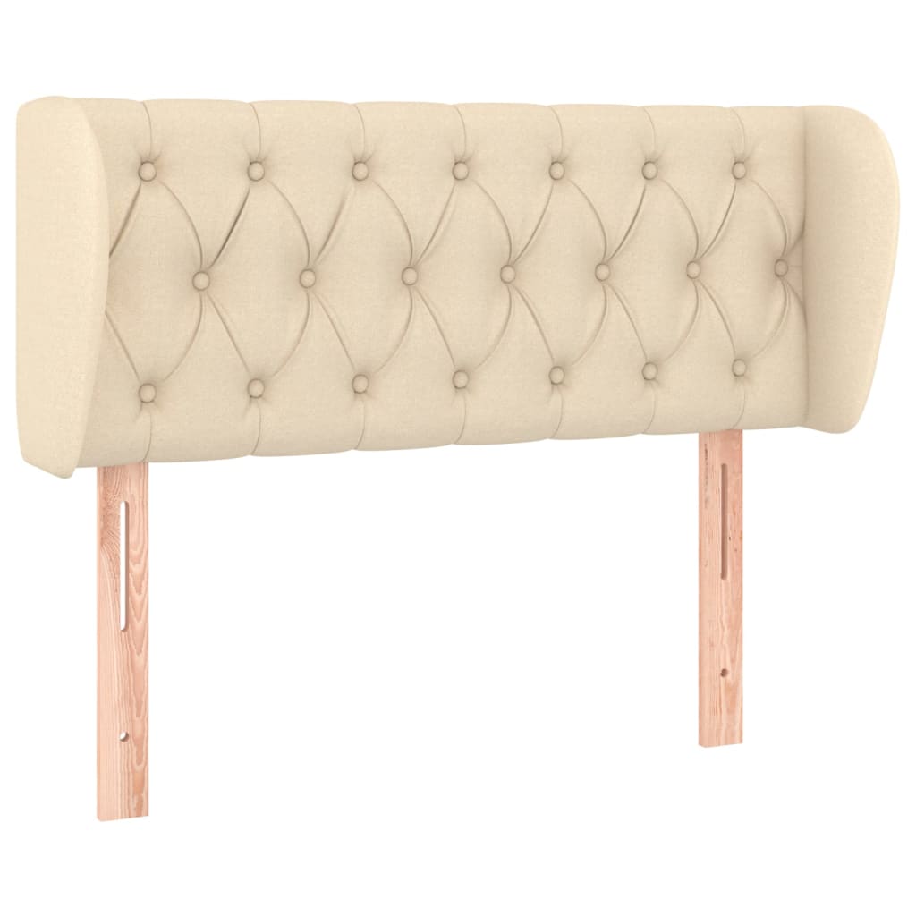 Testiera ad Orecchio Crema 93x23x78/88 cm in Tessuto - homemem39