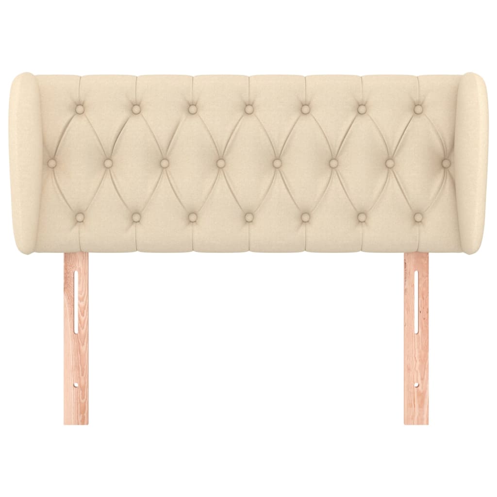 Testiera ad Orecchio Crema 93x23x78/88 cm in Tessuto - homemem39