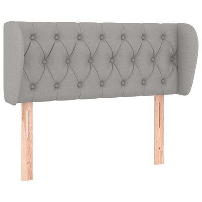 Testiera ad Orecchio Grigio Chiaro 103x23x78/88 cm in Tessuto | homemem39