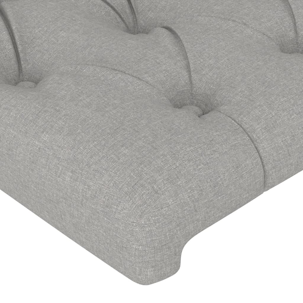 Testiera ad Orecchio Grigio Chiaro 103x23x78/88 cm in Tessuto | homemem39