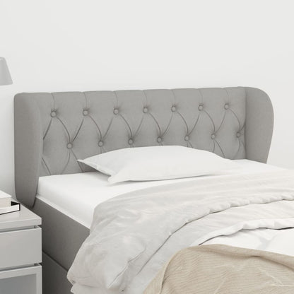 Testiera ad Orecchio Grigio Chiaro 103x23x78/88 cm in Tessuto | homemem39