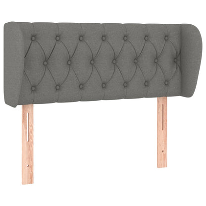 Testiera ad Orecchio Grigio Scuro 103x23x78/88 cm in Tessuto | homemem39
