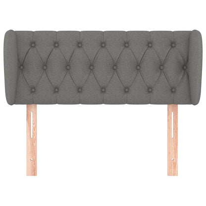 Testiera ad Orecchio Grigio Scuro 103x23x78/88 cm in Tessuto | homemem39
