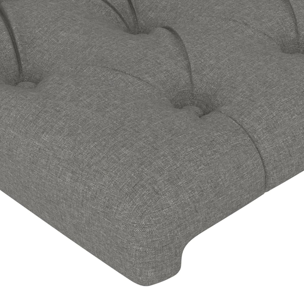 Testiera ad Orecchio Grigio Scuro 103x23x78/88 cm in Tessuto | homemem39