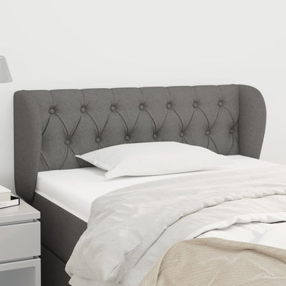 Testiera ad Orecchio Grigio Scuro 103x23x78/88 cm in Tessuto | homemem39