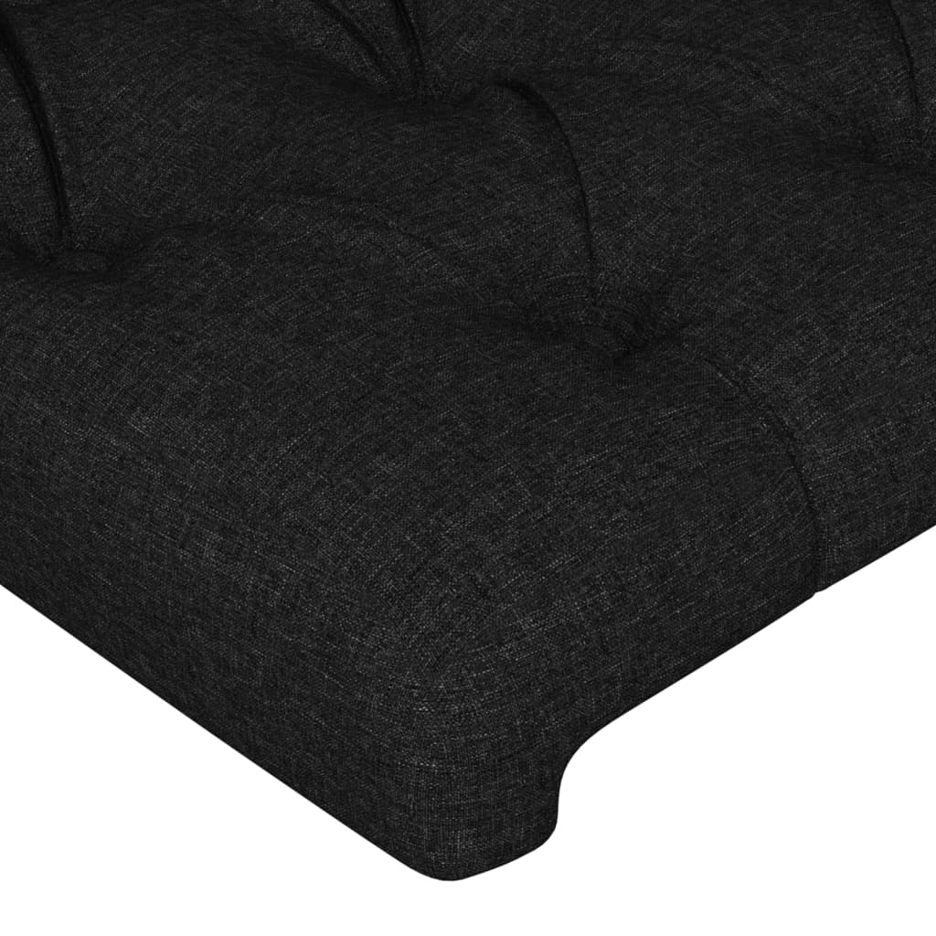 Testiera ad Orecchio Nera 103x23x78/88 cm in Tessuto | homemem39