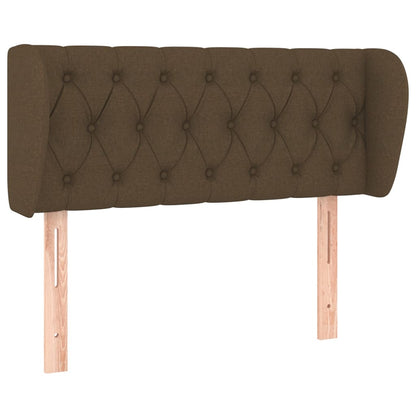 Testiera ad Orecchio Marrone Scuro 103x23x78/88 cm in Tessuto | homemem39