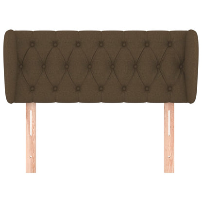 Testiera ad Orecchio Marrone Scuro 103x23x78/88 cm in Tessuto | homemem39