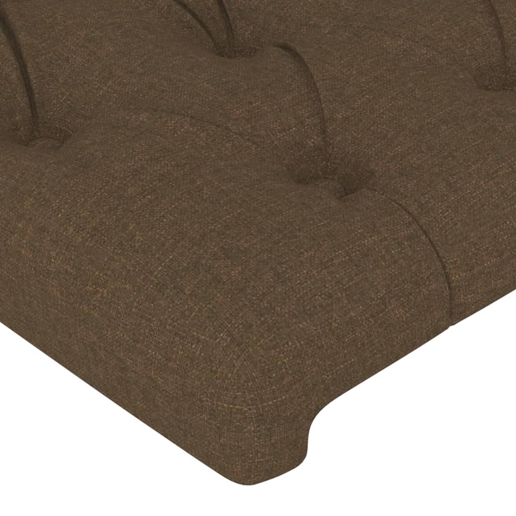 Testiera ad Orecchio Marrone Scuro 103x23x78/88 cm in Tessuto | homemem39