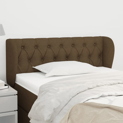 Testiera ad Orecchio Marrone Scuro 103x23x78/88 cm in Tessuto | homemem39