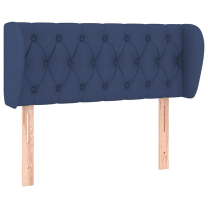 Testiera ad Orecchio Blu 103x23x78/88cm in Tessuto | homemem39
